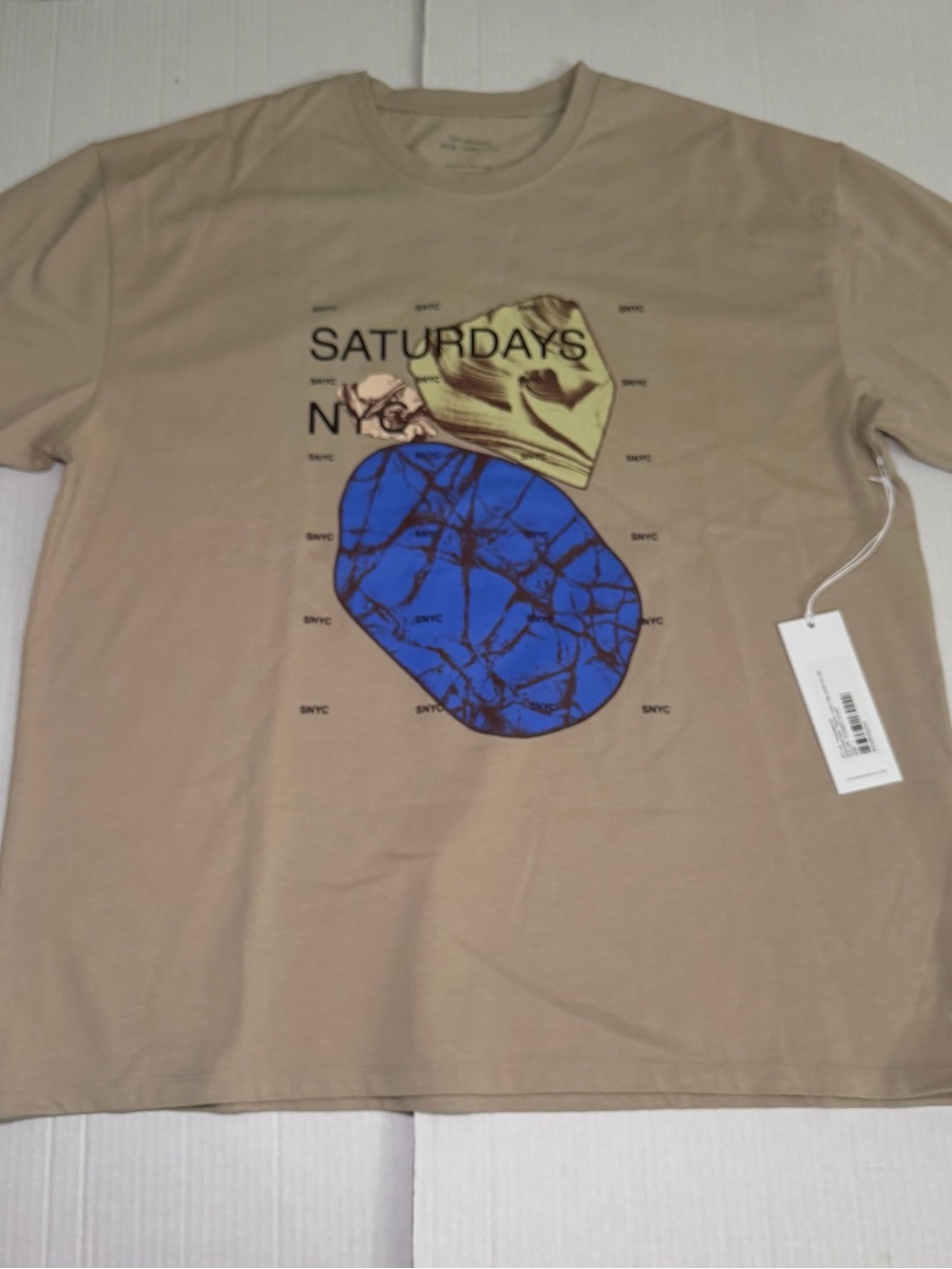 Saturdays NYC Rock Index Relaxed Short Sleeve Graphic Tee Mens Size L